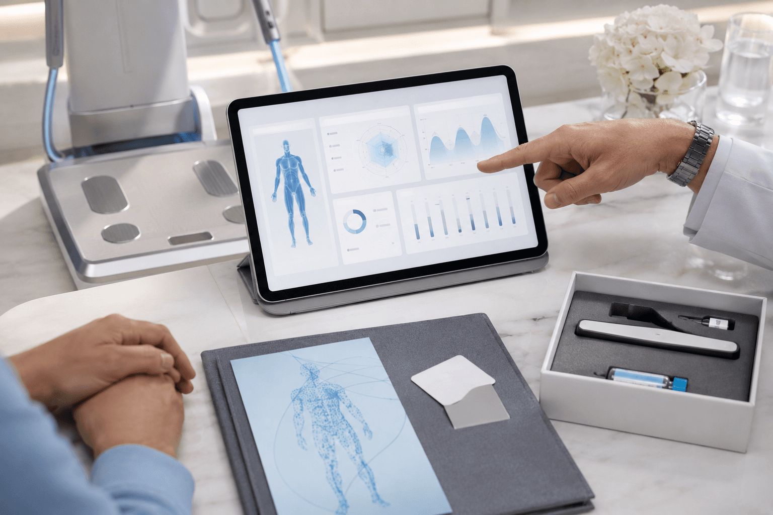 Peptides Pro assessment diagnostics tablet and review kit