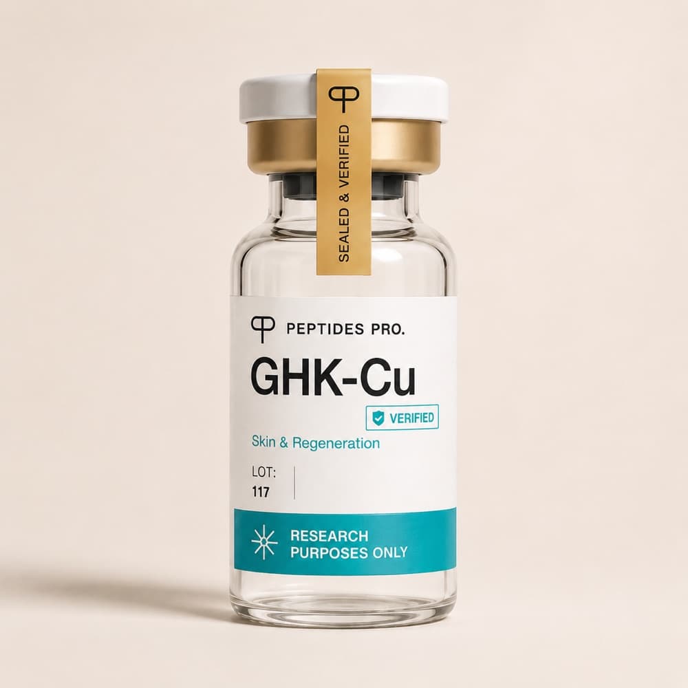 Peptides Pro GHK-Cu research peptide vial