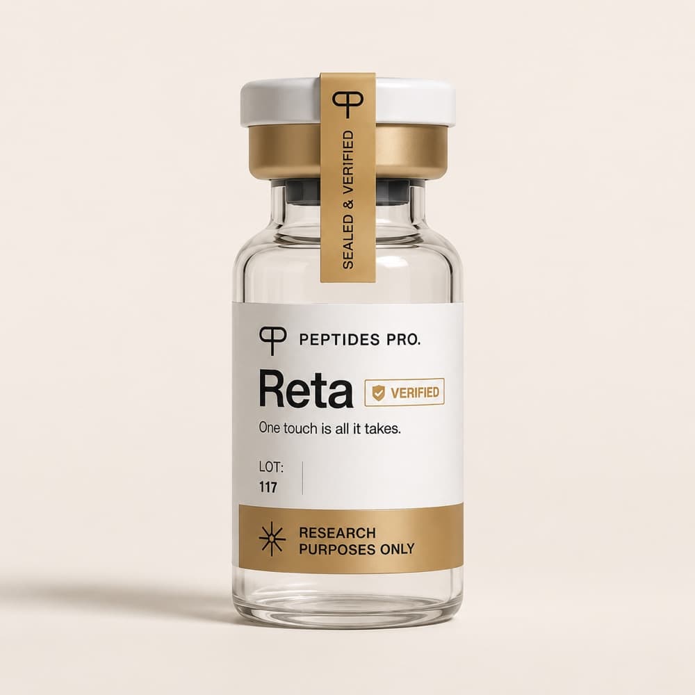 Peptides Pro Retatrutide research peptide vial